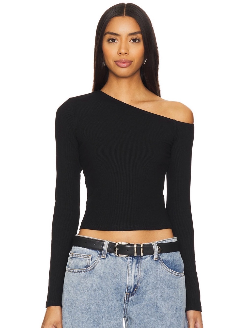 Superdown Corinne Off Shoulder Top in Black